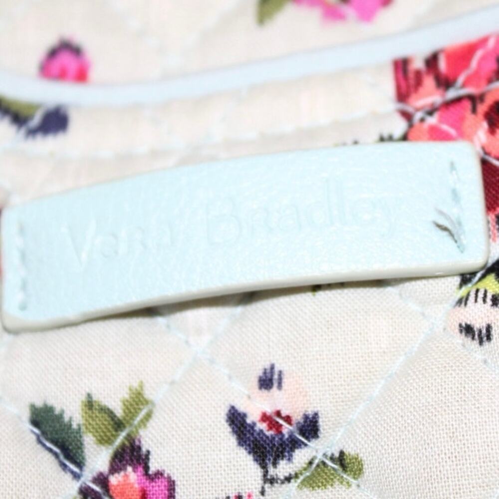 Vera Bradley Quilted Floral Tote with Light Blue Accents – Classic Floral Print - Picture 6 of 10
